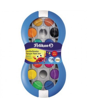 Pelikan Farbkasten Space+ 735 SP/12 724617 12Farben +Deckweiß blau