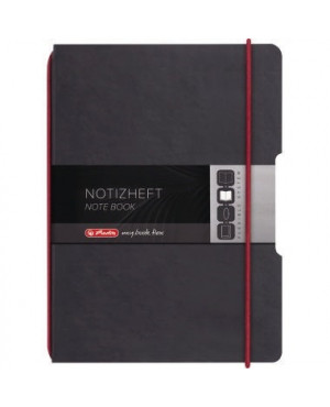 Herlitz Notizheft flex 11361847 Lederoptik DIN A6 40Blatt kariert