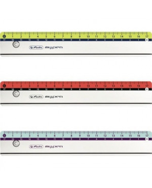 Herlitz Lineal my.pen 11367984 17cm Kunststoff sortiert