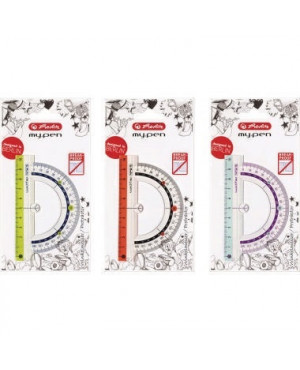 Herlitz Winkelmesser my.pen 11368008 10cm Kunststoff sortiert