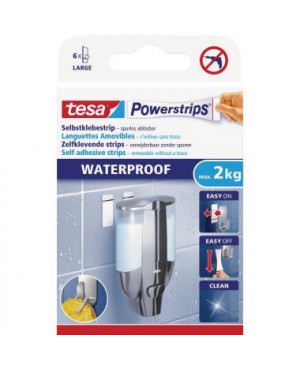 tesa Klebestück Powerstrips Waterproof 59700-00000 6 St./Pack.