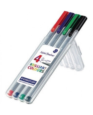 STAEDTLER Fineliner triplus 334 SB4 0,3mm sortiert 4 St./Pack.