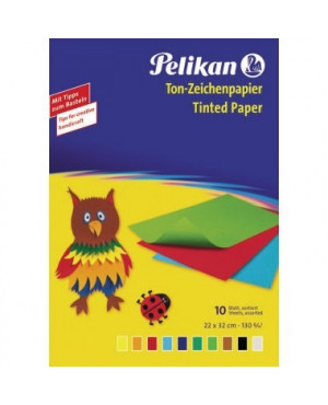 Pelikan Tonzeichenpapier 240 M/10 137968 sortiert 10 Bl./Pack.