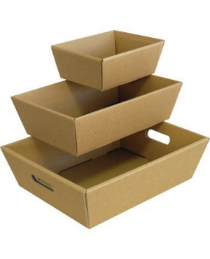 Präsentkorb 4-Eck Groß Welle Natur 1001507-0001