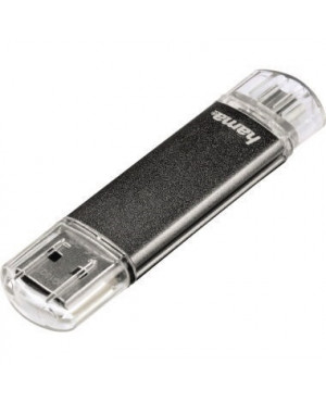 Hama USB-Stick FlashPen Laeta Twin 00123926 64GB 10MB/s USB 2.0 grau