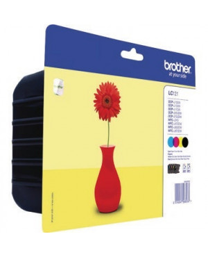 Brother Tintenpatrone LC121 sw/c/m/y 4 St./Pack.