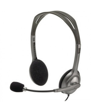 Logitech Headset H110 981-000271 Stereo USB silber