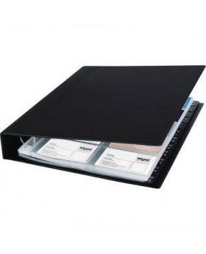 Sigel Visitenkartenringbuch VZ301 max. 400Karten 20Hüllen schwarz