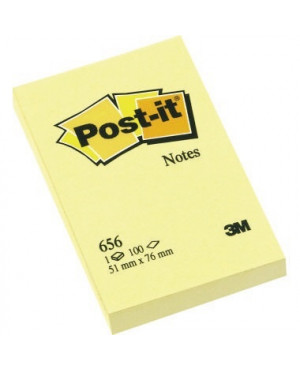 Post-it Haftnotiz Notes 656 51x76mm 100Blatt gelb