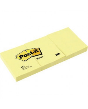 Post-it Haftnotiz Notes 653 51x38 mm gelb 3 St./Pack.