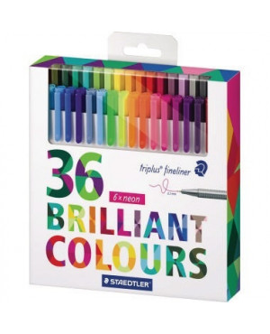 STAEDTLER Fineliner triplus 334 C36 sortiert 36 St./Pack.