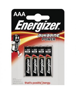 Energizer Batterie Alkaline Power E300132600 AAA Micro 4 St./Pack.