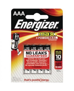 Energizer Batterie Max Alkaline E300124200 AAA Micro 4 St./Pack.