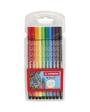 STABILO Faserschreiber pen 6810/PL M 1mm sortiert 10 St./Pack.