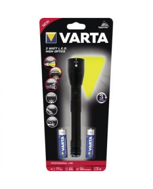 Varta Taschenlampe High Optics 18811101421 LED 3W 2AA sw