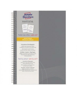 Avery Zweckform Collegeblock 7013 DIN A4 kariert 90g 80Blatt grau