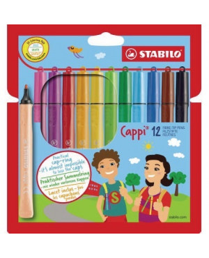 STABILO Fasermaler Cappi 168/12-4 1mm sortiert 12 St./Pack.
