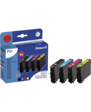 Pelikan Tintenpatrone 4109613 P31 wie C13T1816 sw/c/m/y 4 St./Pack.
