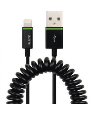 Leitz Kabel Complete 62150095 Lightning auf USB Spiral schwarz