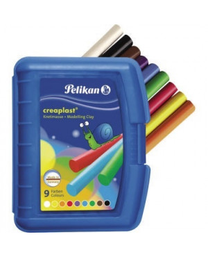 Pelikan Knetmasse Creaplast 198/9B 622415 300g 9Farben 9 St./Pack.
