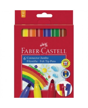 Faber-Castell Fasermaler CONNECTOR Pens Jumbo 155208 6 St./Pack.