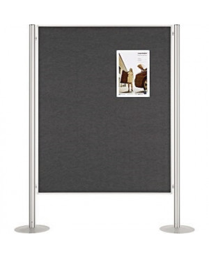 magnetoplan Präsentationswand 1101001 134,5x180cm grau