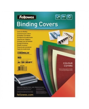 Fellowes Deckblatt Chromolux 5378303 DIN A4 rot 100St./Pack.