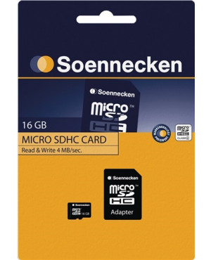 Soennecken Speicherkarte 71632 micro SDHC mit Adapter Class 4 16GB