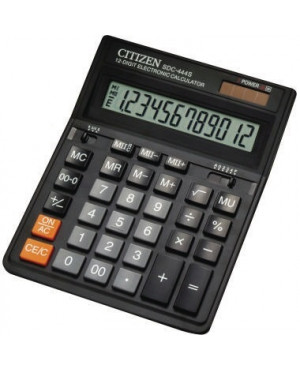 Citizen Tischrechner SDC444S 12stellig Solar/Batterie schwarz