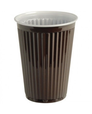 PAPSTAR Thermobecher 16139 0,18l PS braun 100 St./Pack