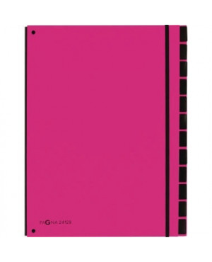 PAGNA Pultordner 24129-34 34x26,5x2cm 12Fächer dunkelrosa