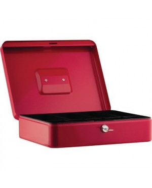 Geldkassette 30x9x24cm 5Fächer rot