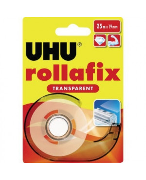 UHU Klebefilm rollafix 36965 19mmx25m transparent mit Abroller