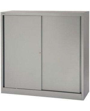 Bisley Schiebetürschrank ECO SD412112S355 2Böden silber
