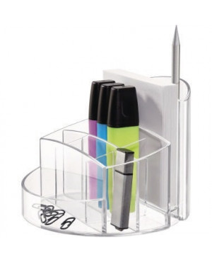 HAN Stifteköcher RONDO 17460-23 9Fächer Polystyrol glasklar