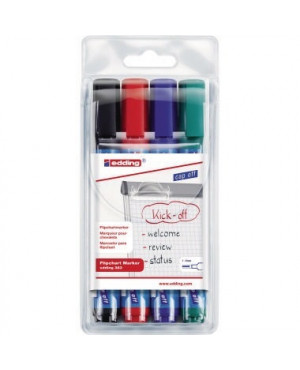 edding Flipchartmarker 383 4-383-4 1-5mm sortiert 4 St./Pack.
