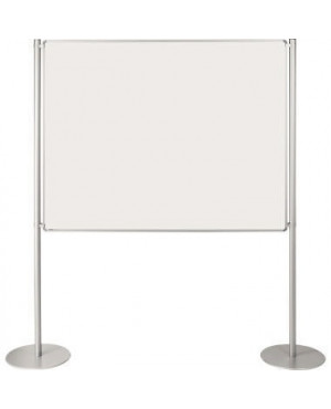 Ultradex Stellwand 749208 150x120cm beids. Whiteboard Tellerfuß weiß