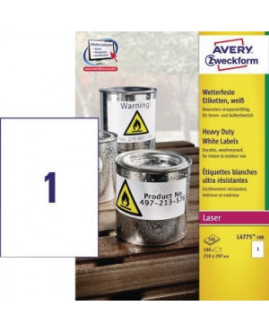 Avery Zweckform Etikett L4775-100 210x297mm wetterfest LK