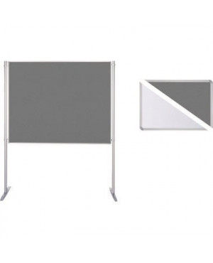 Ultradex Stellwand 747528 200x120cm Filz/Whiteboard Stabfuß ws/gr