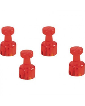 magnetoplan Magnet Memohalter 1666118 18mm rot 4 St./Pack.