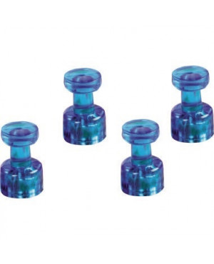 magnetoplan Magnet Memohalter 1666114 18mm dunkelblau 4 St./Pack.