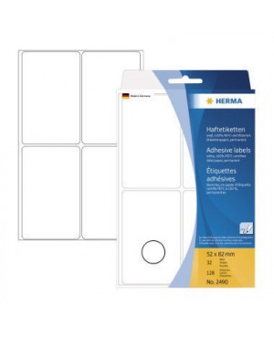 HERMA Etikett Vario 2490 52x82mm weiß 128 St./Pack.