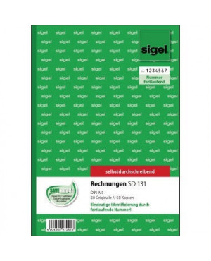 Sigel Rechnung SD131 DIN A5 selbstdurchschreibend 2x50Blatt