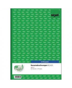 Sigel Kassenabrechnung KG425 DIN A4 2x50Blatt