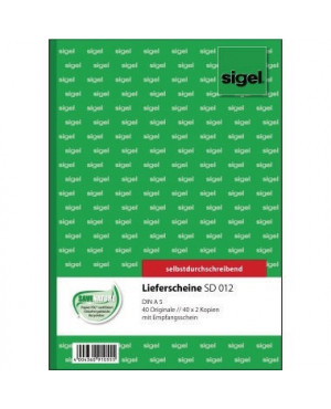 Sigel Lieferschein SD012 DIN A5 selbstdurchschreibend 3x40Blatt