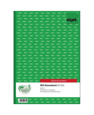 Sigel Kassenbuch SD056 DIN A4 selbstdurchschreibend 40Blatt
