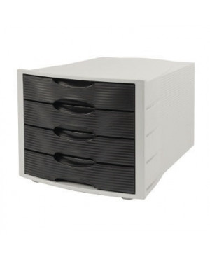 Soennecken Schubladenbox 1555 4geschlossene Schübe schwarz