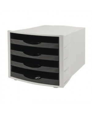 Soennecken Schubladenbox 1552 4offene Schübe schwarz