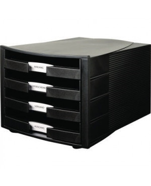 HAN Schubladenbox IMPULS 1011-X-13 DIN A4/C4 4Fächer schwarz