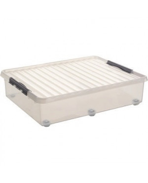 Sunware Aufbewahrungsbox Q-line H6163102 60l 80x50x20cm Rollen tr
